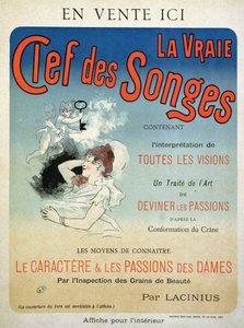 Lacinius „La Vraie Clef des Songes” című könyvét reklámozó plakát, 1892