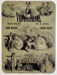 Jacques Offenbach (1819-1880) „Párizsi élet” operaétel plakátja alkotó: Jules Cheret