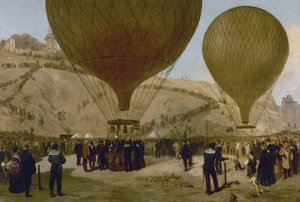 Léon Gambetta indulása Tours-ba az Armand-Barbès léghajón, október 7.