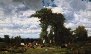Táj szarvasmarhákkal Limousinban, 1837.