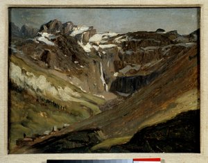 Gavarnie cirkusza a Pireneusokban Jules Dupre festménye