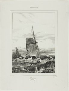Sologne-i szélmalom alkotó: Jules Dupré