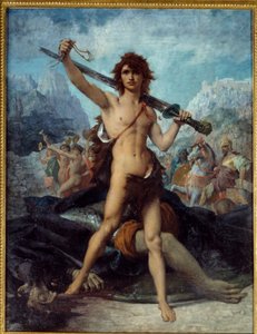 Dávid diadalmaskodott. Jules Elie Delaunay (1828-1891) festménye