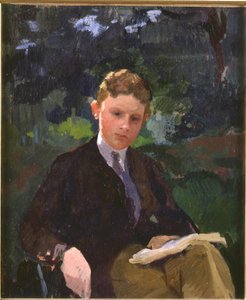 Marcel Renoux 13-14 éves portréja, aki olvas alkotó: Jules Ernest Renoux