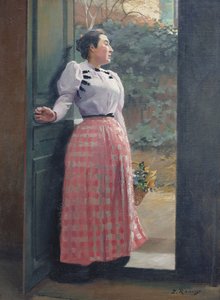 Visszatérés a piacról alkotó: Jules Ernest Renoux
