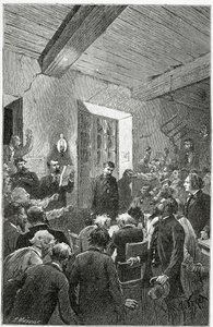 A kém Hubert - illusztráció a Látott dolgokból, 19. század (bw-metszet)