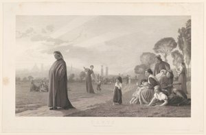 Dante, naar J.L. Gérôme alkotó: Jules Gabriel Levasseur