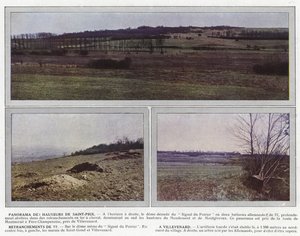 Panoráma a Saint-Prix magaslatára, a 77-es sáncok, Villevenardban