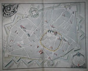 Dijon régi és új városfalának terve