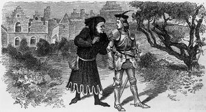 Illusztráció: Quentin Durward, Walter Scott (1771-1832) történelmi regénye, Jules Huyot (1841-1921) metszet alkotó: Jules Huyot