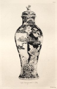 A kerámiaművészet története: Minden kor és minden nemzet kerámiájának leíró és filozófiai tanulmánya: Japán: Chrysanthemo-Paeonian Family. -Jar, "Potiche", Fo kutyájával és a vízből kiugró pontyokkal (III. tábla)