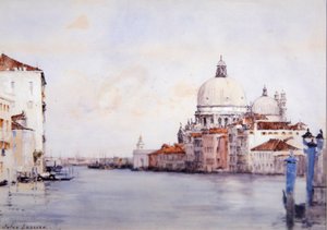 Canal Grande, Velence (akvarell papíron) alkotó: Jules Lessore