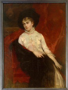 Jeanine Dumas Davy de la Pailleterie (1867-1943) portréja, Alexandre Dumas fia és Ernest Hauterive felesége, Jules Louis Machard (1839-1900) 19. századi Villers Cotterets festménye. Alexandre Dumas Múzeum alkotó: Jules Louis Machard