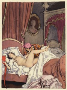 Illusztráció Casanova emlékirataihoz (színes litográfia)