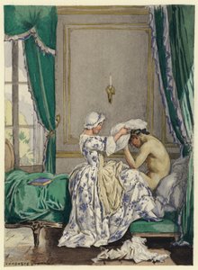 Illusztráció Casanova emlékirataihoz (színes litográfia)