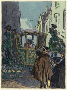 Illusztráció Casanova emlékirataihoz (színes litográfia)