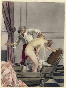 Illusztráció Casanova emlékirataihoz (színes litográfia)