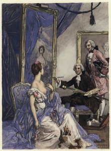Illusztráció Casanova emlékirataihoz (színes litográfia)