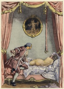 Illusztráció Casanova emlékirataihoz (színes litográfia) alkotó: Jules Marie Auguste Leroux