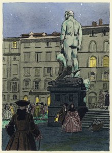 Illusztráció Casanova emlékirataihoz (színes litográfia) alkotó: Jules Marie Auguste Leroux