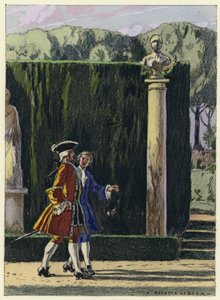 Illusztráció Casanova emlékirataihoz (színes litográfia) alkotó: Jules Marie Auguste Leroux