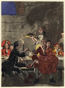 Illusztráció Casanova emlékirataihoz (színes litográfia) alkotó: Jules Marie Auguste Leroux