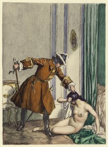 Illusztráció Casanova emlékirataihoz (színes litográfia)
