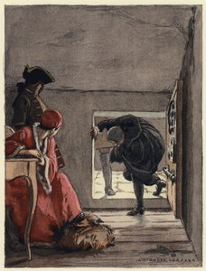 Illusztráció Casanova emlékirataihoz (színes litográfia) alkotó: Jules Marie Auguste Leroux