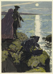 Illusztráció Casanova emlékirataihoz (színes litográfia) alkotó: Jules Marie Auguste Leroux