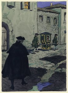 Illusztráció Casanova emlékirataihoz (színes litográfia) alkotó: Jules Marie Auguste Leroux