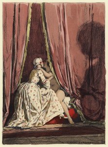 Illusztráció Casanova emlékirataihoz (színes litográfia) alkotó: Jules Marie Auguste Leroux