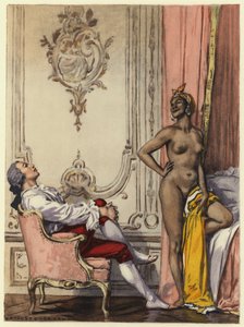 Illusztráció Casanova emlékirataihoz (színes litográfia) alkotó: Jules Marie Auguste Leroux