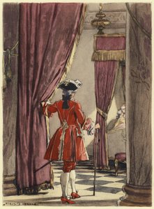 Illusztráció Casanova emlékirataihoz (színes litográfia) alkotó: Jules Marie Auguste Leroux