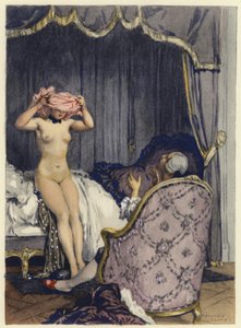 Illusztráció Casanova emlékirataihoz (színes litográfia)
