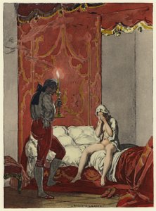 Illusztráció Casanova emlékirataihoz (színes litográfia) alkotó: Jules Marie Auguste Leroux