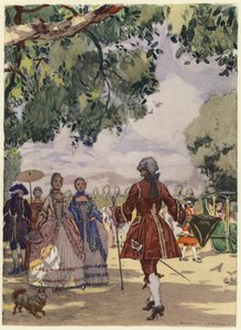 Illusztráció Casanova emlékirataihoz (színes litográfia) alkotó: Jules Marie Auguste Leroux