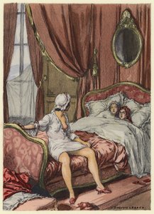Illusztráció Casanova emlékirataihoz (színes litográfia) alkotó: Jules Marie Auguste Leroux