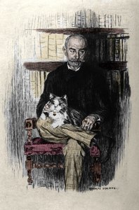 Joris Karl Huysmans (1848-1907) író és irodalomkritikus portréja. Auguste Leroux (1871-1954) rajza. alkotó: Jules Marie Auguste Leroux