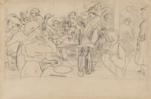 Caf? Színhely alkotó: Jules Pascin