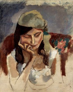 A turbános hölgy. Jules Pascin (1885-1930) festménye.