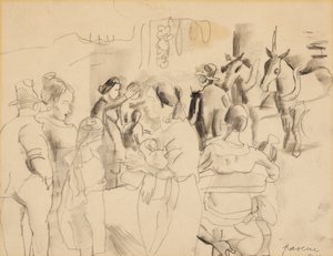 Street Scene, New York alkotó: Jules Pascin