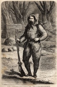 Doktor Henri (Heinrich) Barth (1821-1865) német felfedező portréja utazóruhában. Jules Pelcoq rajza Dr. Henri Barth 1849-1855-ös utazásának szemléltetésére Afrika központjába. Metszet a „” Le tour du monde, nouveau Journal des vo