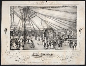 1840. június 3-án a régi polgári névjegyzék lakóinak javára adott buli Tivoliban alkotó: Jules Platier