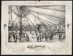 Parti Tivoliban a régi polgári névjegyzék lakóinak javára 1840. június 3-án. alkotó: Jules Platier