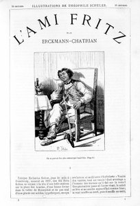 Fritz pipázik – Erckmann-Chatrian „A barát Fritz” frontispice, ill. szerző: Théophile Schuler