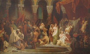 Clovis megkeresztelkedése alkotó: Jules Vincent Rigo