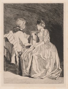 La Lecture (The Reading) alkotó: Jules de Goncourt, after Jean Honoré Fragonard
