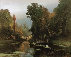 Benőtt Gatchina-tó, 1878