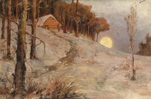 Téli erdő az esti nap sugaraiban, 1902
