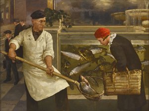 Egy halboltban Klever, Julievics, az ifjabb (1882-1942). Olaj, vászon, mérete: 130x176 alkotó: Juli Julievich the Younger Klever